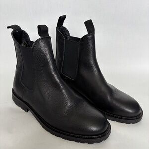 SHOE THE BEAR womens black leather casual winter York Chelsea Boots size 38